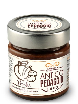 pesche con cacao e amaretti